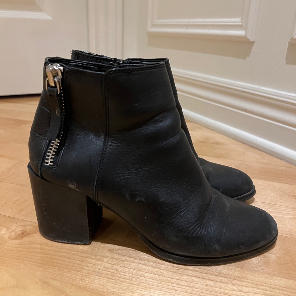 Black booties heels